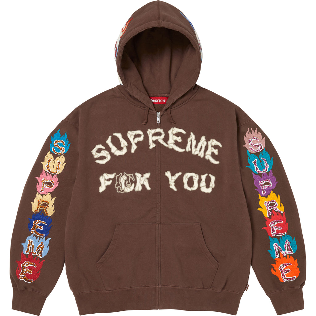 Fuck You Zip Up Hooded Sweatshirt