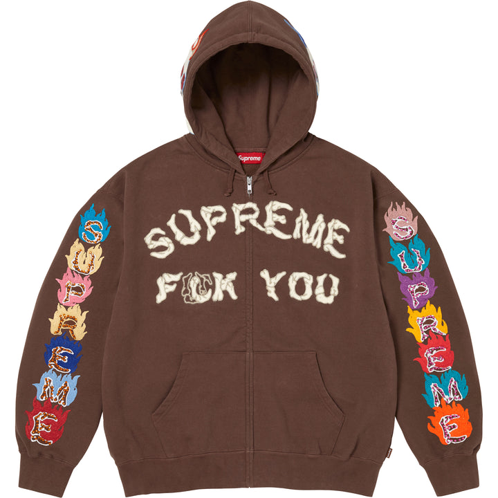 Fuck You Zip Up Hooded Sweatshirt - Shop - Supreme