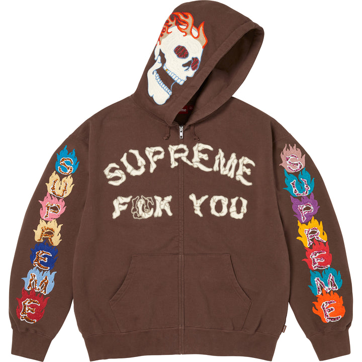 Fuck You Zip Up Hooded Sweatshirt - Shop - Supreme