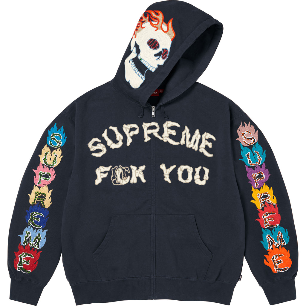 Fuck You Zip Up Hooded Sweatshirt - Shop - Supreme
