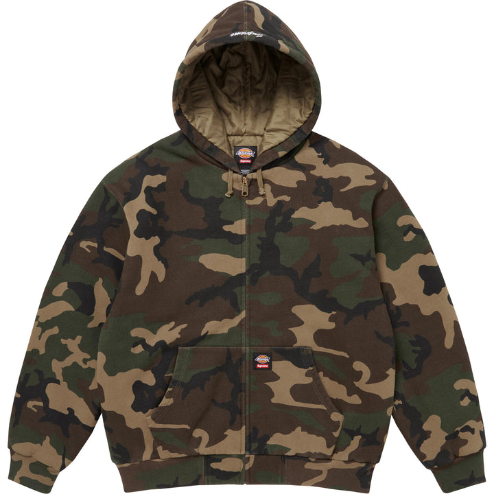Supreme®/Dickies® Quilted Lined Zip Up Hooded Sweatshirt