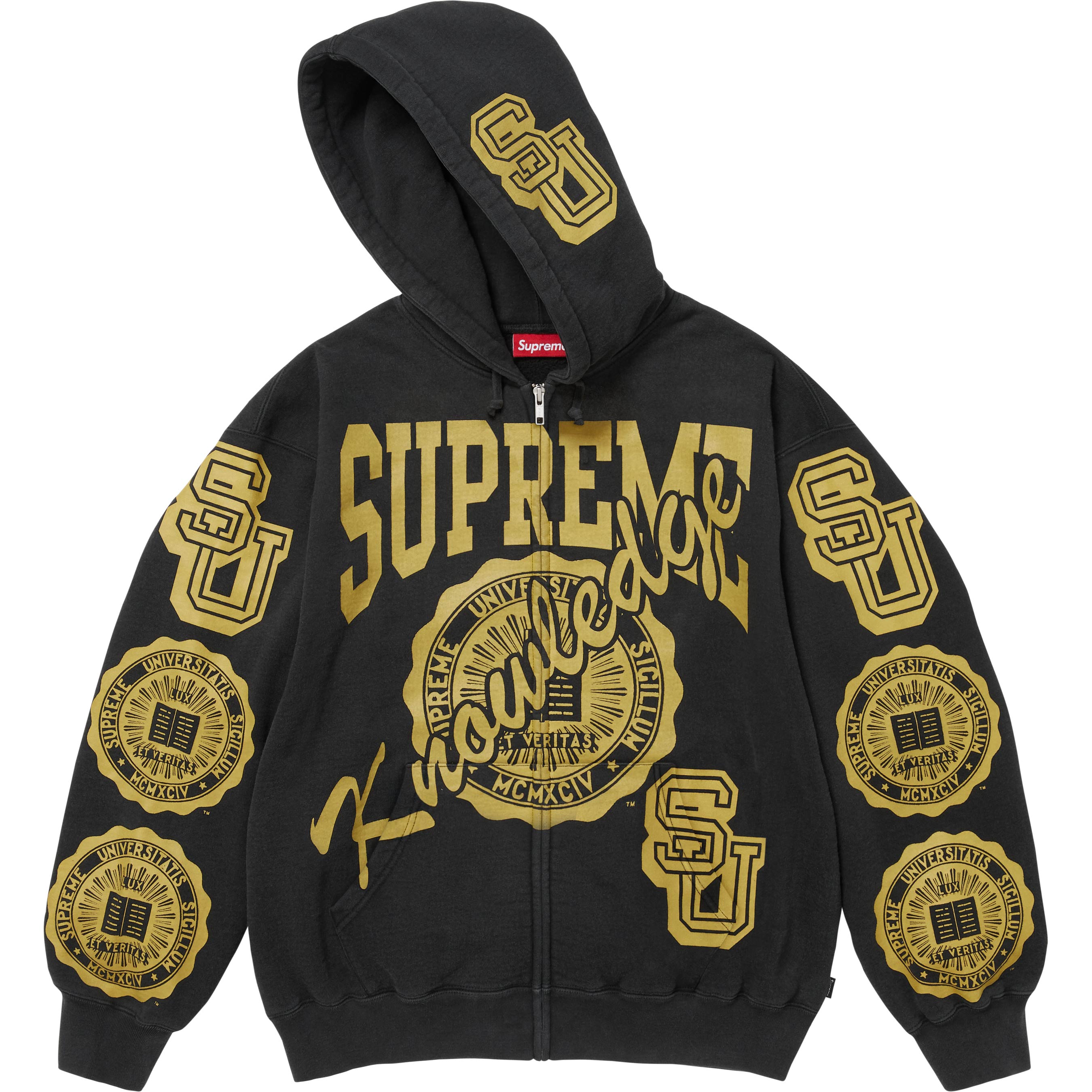 Knowledge Reigns Zip Up Hooded Sweatshirt - Shop - Supreme