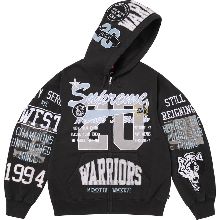 Supreme Varsity Hooded Sweatshirt 7 ラックM Warriors Appliqué Zip Up Hooded Sweatshirt - Shop - Supreme