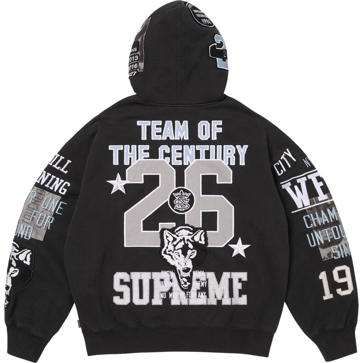 Warriors Appliqué Zip Up Hooded Sweatshirt - Shop - Supreme