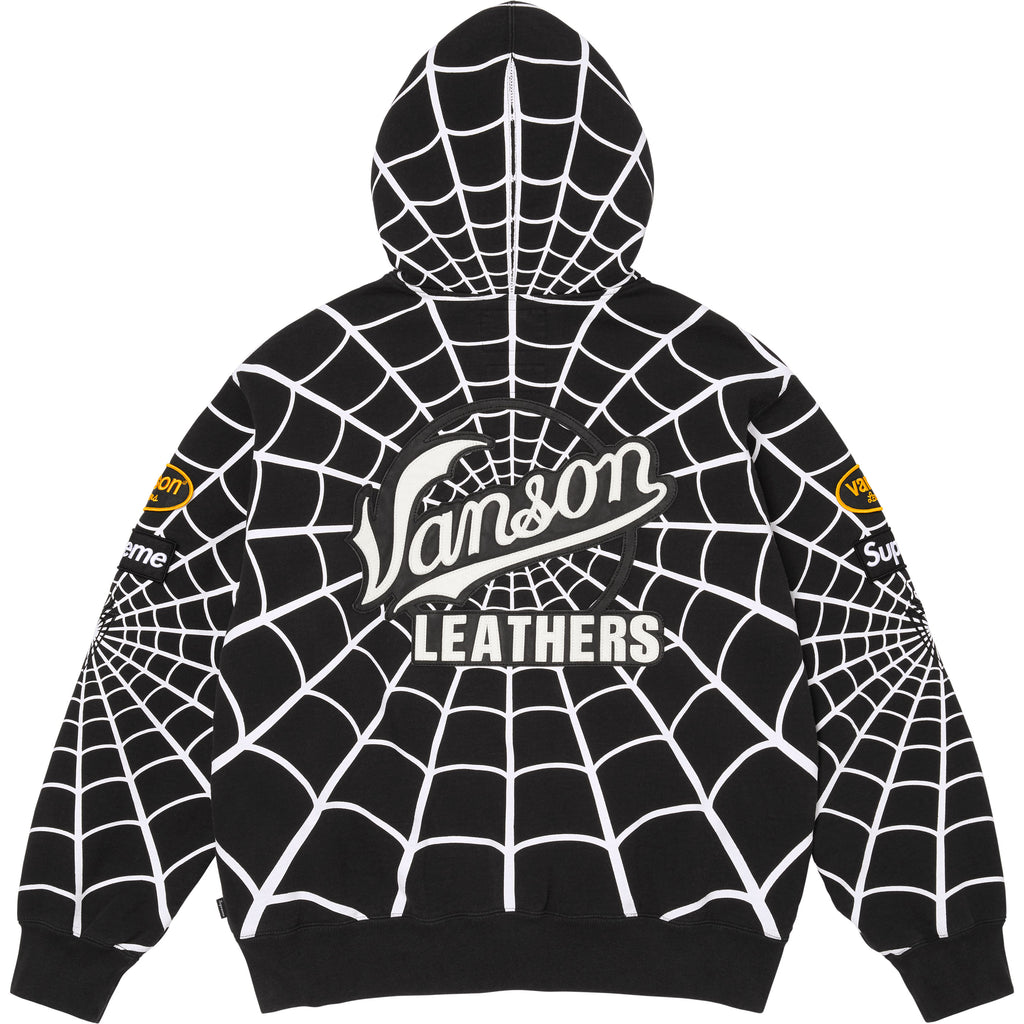 Supreme®/Vanson Leathers® Spider-Man Zip Up Hooded Sweatshirt