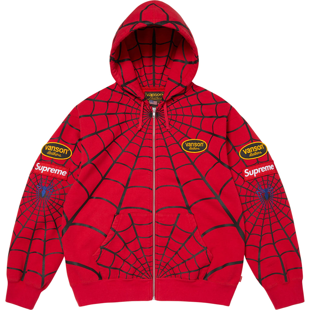 Supreme®/Vanson Leathers® Spider-Man Zip Up Hooded Sweatshirt