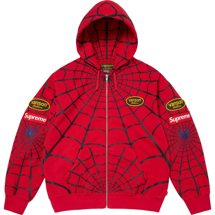supreme フーディ Supreme®/Vanson Leathers® Spider-Man Zip Up Hooded Sweatshirt