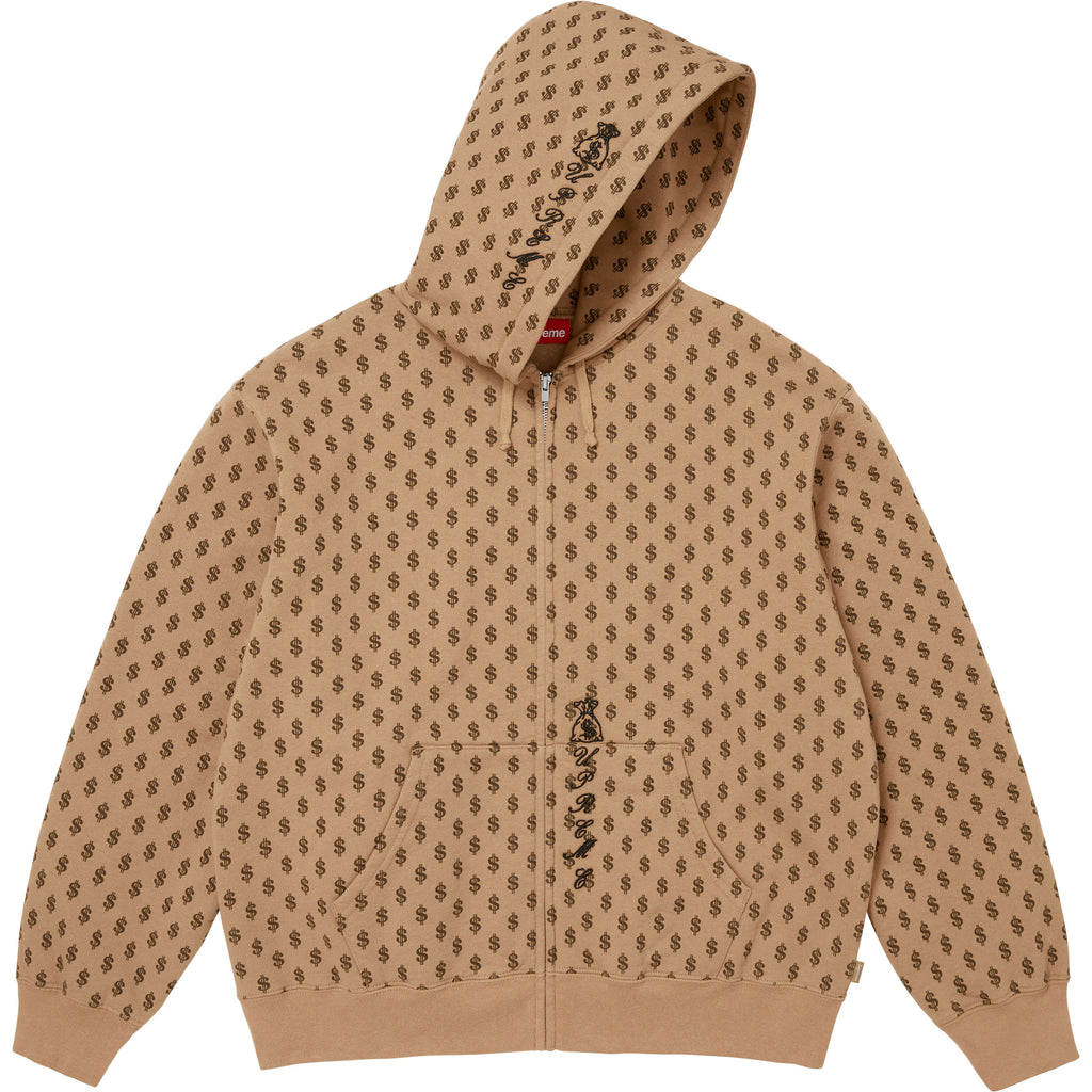 God Over Money Zip Up Hooded Sweatshirt