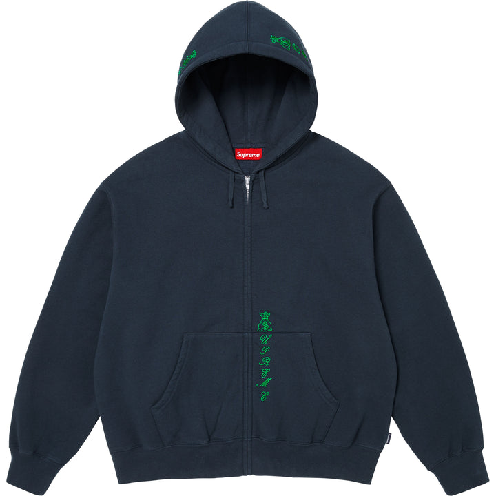 God Over Money Zip Up Hooded Sweatshirt - Shop - Supreme