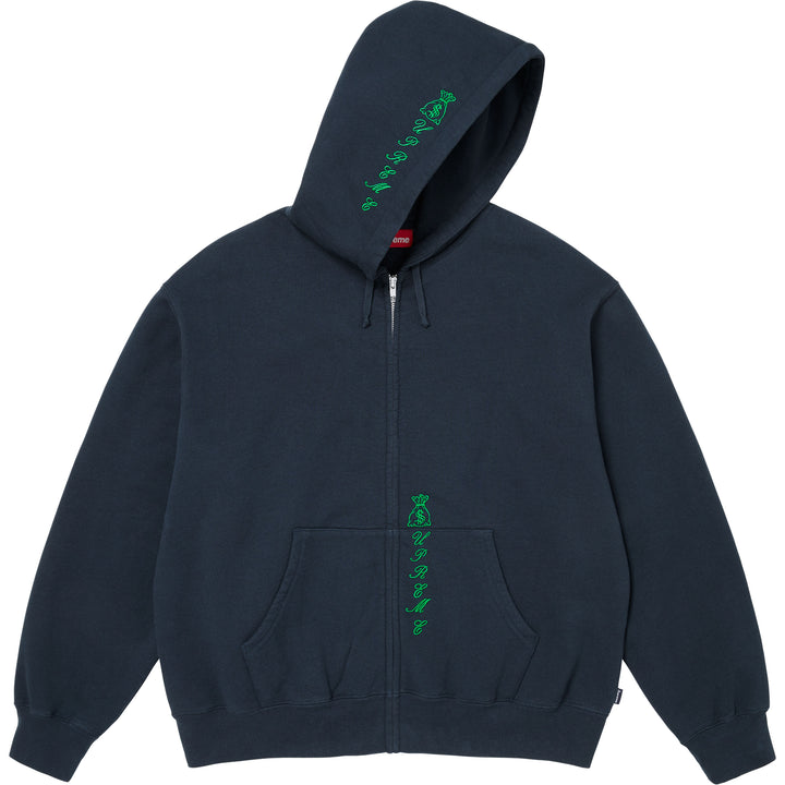 God Over Money Zip Up Hooded Sweatshirt - Shop - Supreme