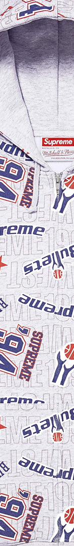 Supreme®/Mitchell & Ness® Teams Zip Up Hooded Sweatshirt