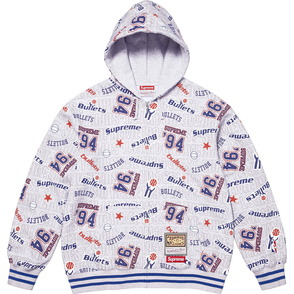 Supreme®/Mitchell & Ness® Teams Zip Up Hooded Sweatshirt