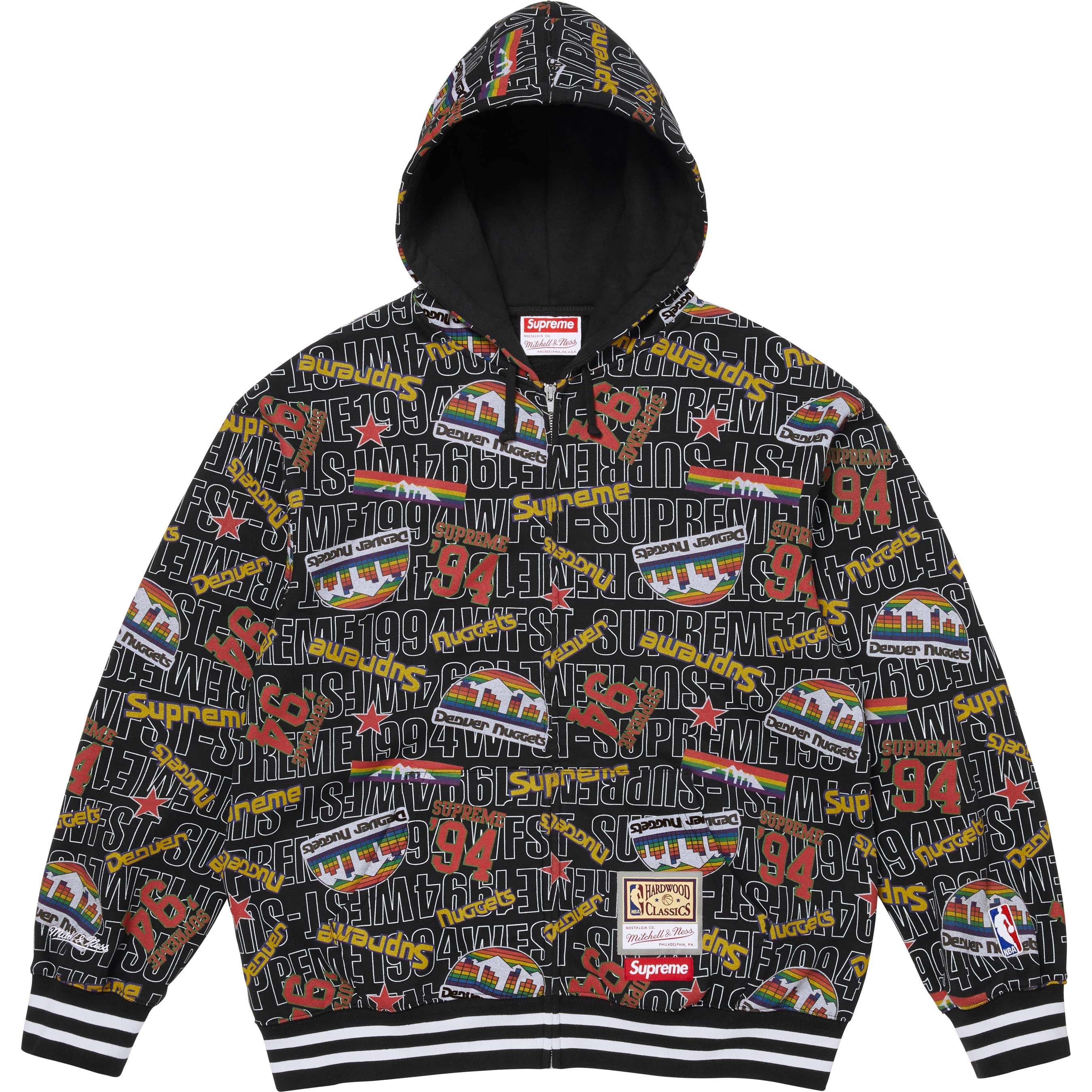 Supreme®/Mitchell & Ness® Teams Zip Up Hooded Sweatshirt - Shop