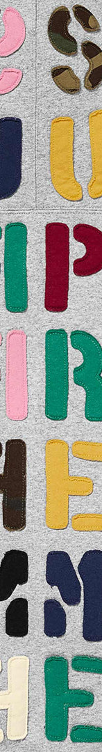 Mirrored Appliqué Hooded Sweatshirt