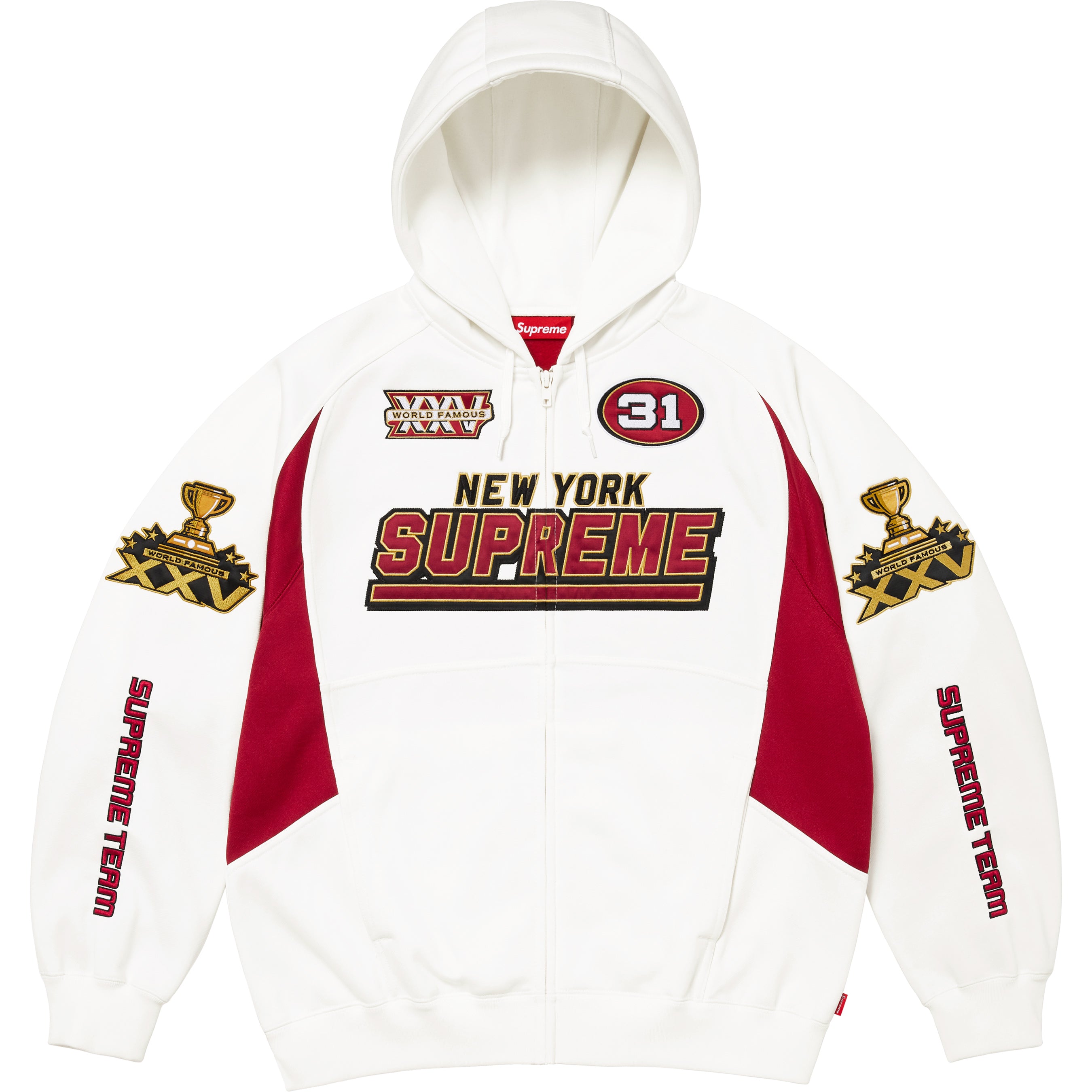 Football Zip Up Hooded Sweatshirt - Shop - Supreme