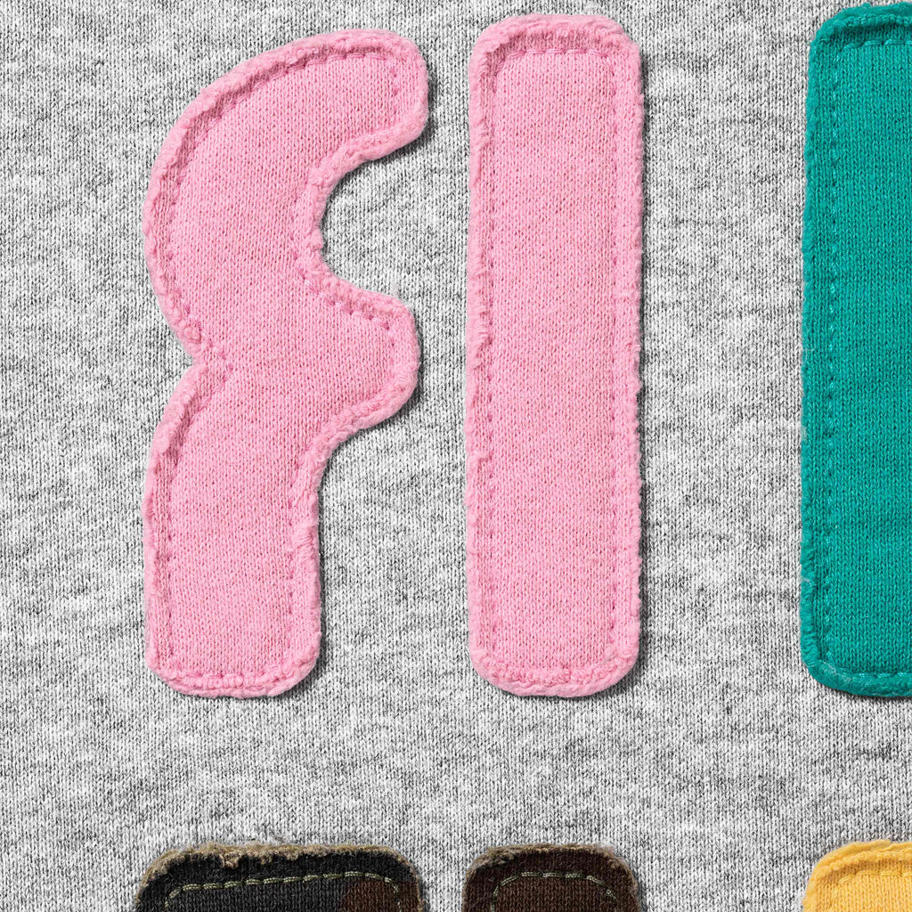 Mirrored Appliqué Hooded Sweatshirt