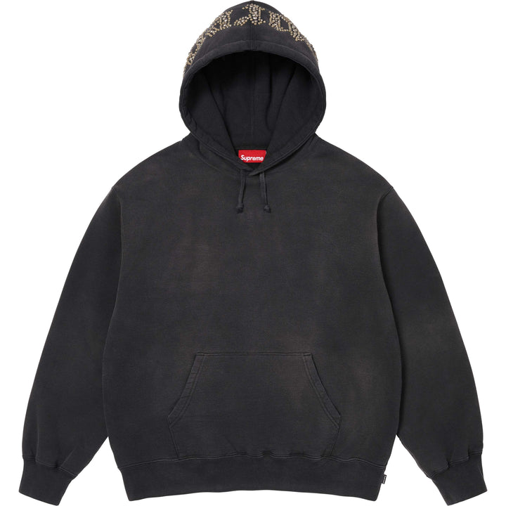 Supreme TheVelvetUnderground パーカー フーディ黒L 23AW Week13 Supreme BIG LOGO JACQUARD HOODED SWEATSHIRT (Supreme