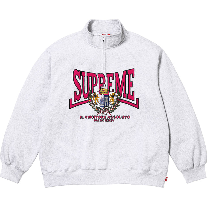 Crest Appliqué Half Zip Pullover