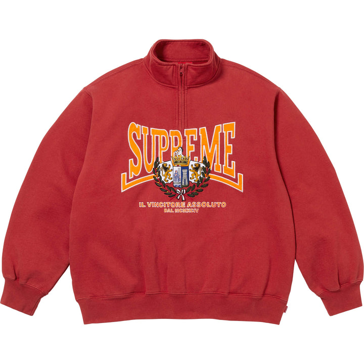 Crest Appliqué Half Zip Pullover
