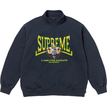 Crest Appliqué Half Zip Pullover