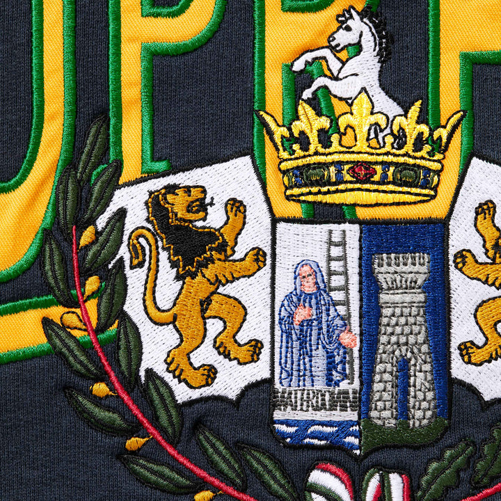 Crest Appliqué Half Zip Pullover-2
