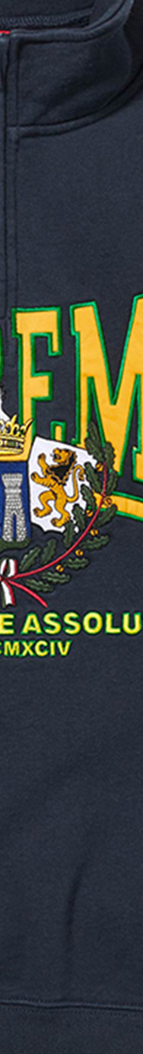 Crest Appliqué Half Zip Pullover-3