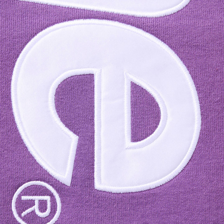 Satin Appliqué Hooded Sweatshirt