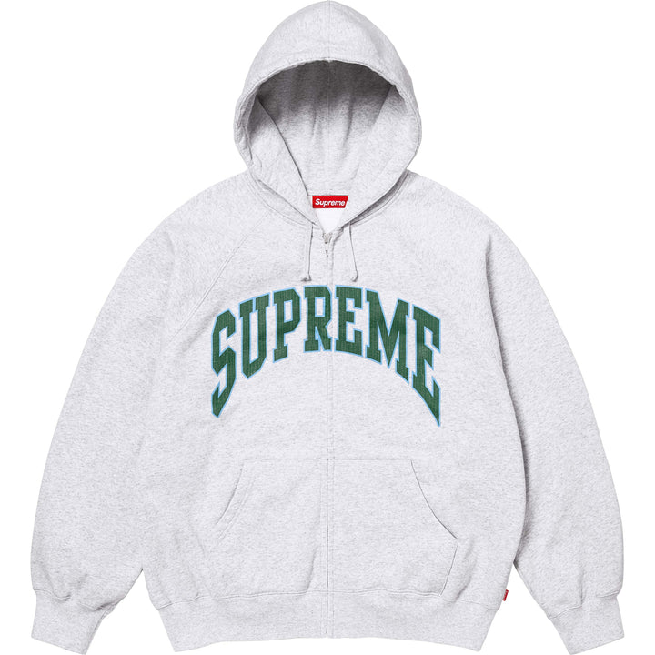 Cracked Raglan Zip Up Hooded Sweatshirt - Shop - Supreme