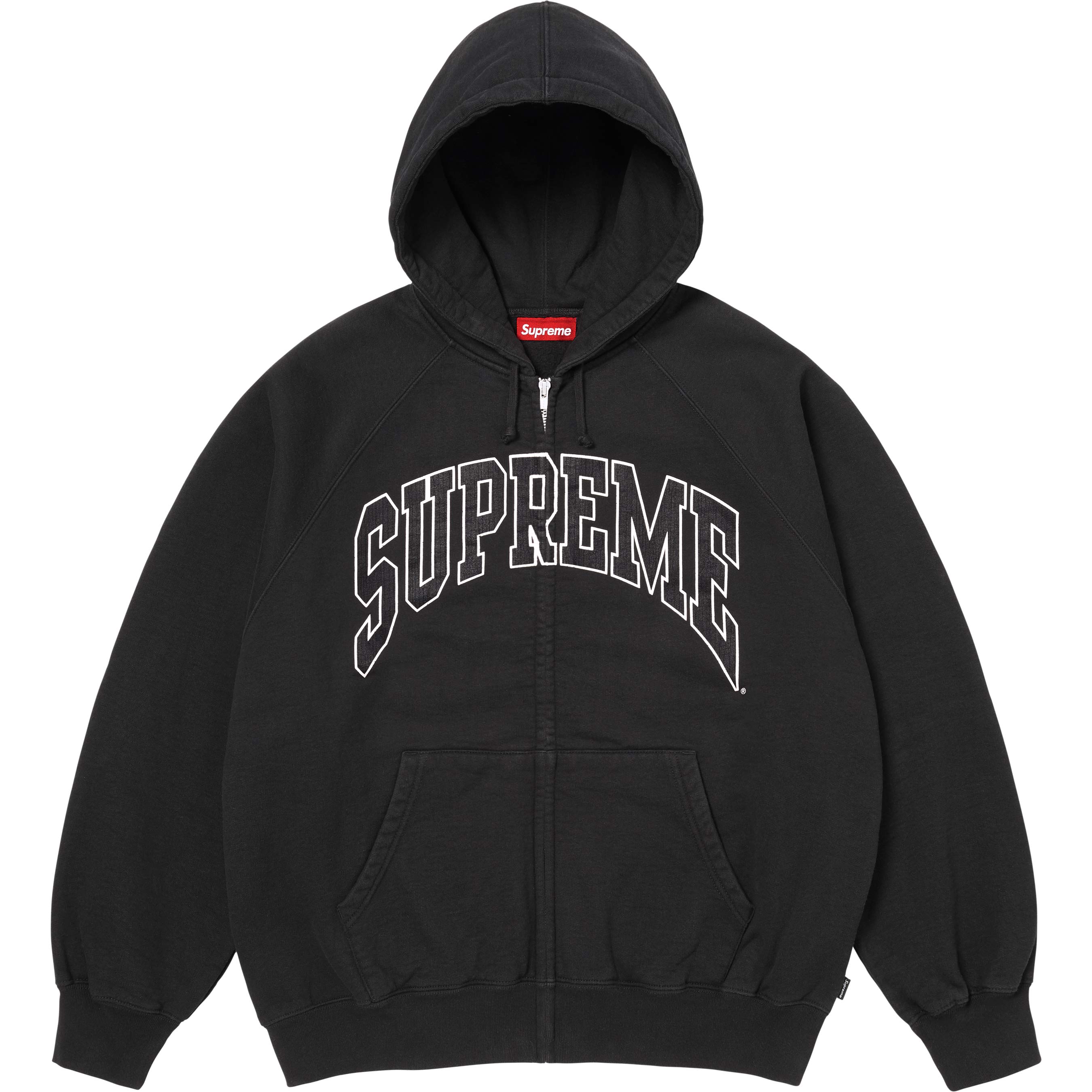 STONE  / SUPREME パーカー ブラック Cracked Raglan Zip Up Hooded Sweatshirt - Shop - Supreme