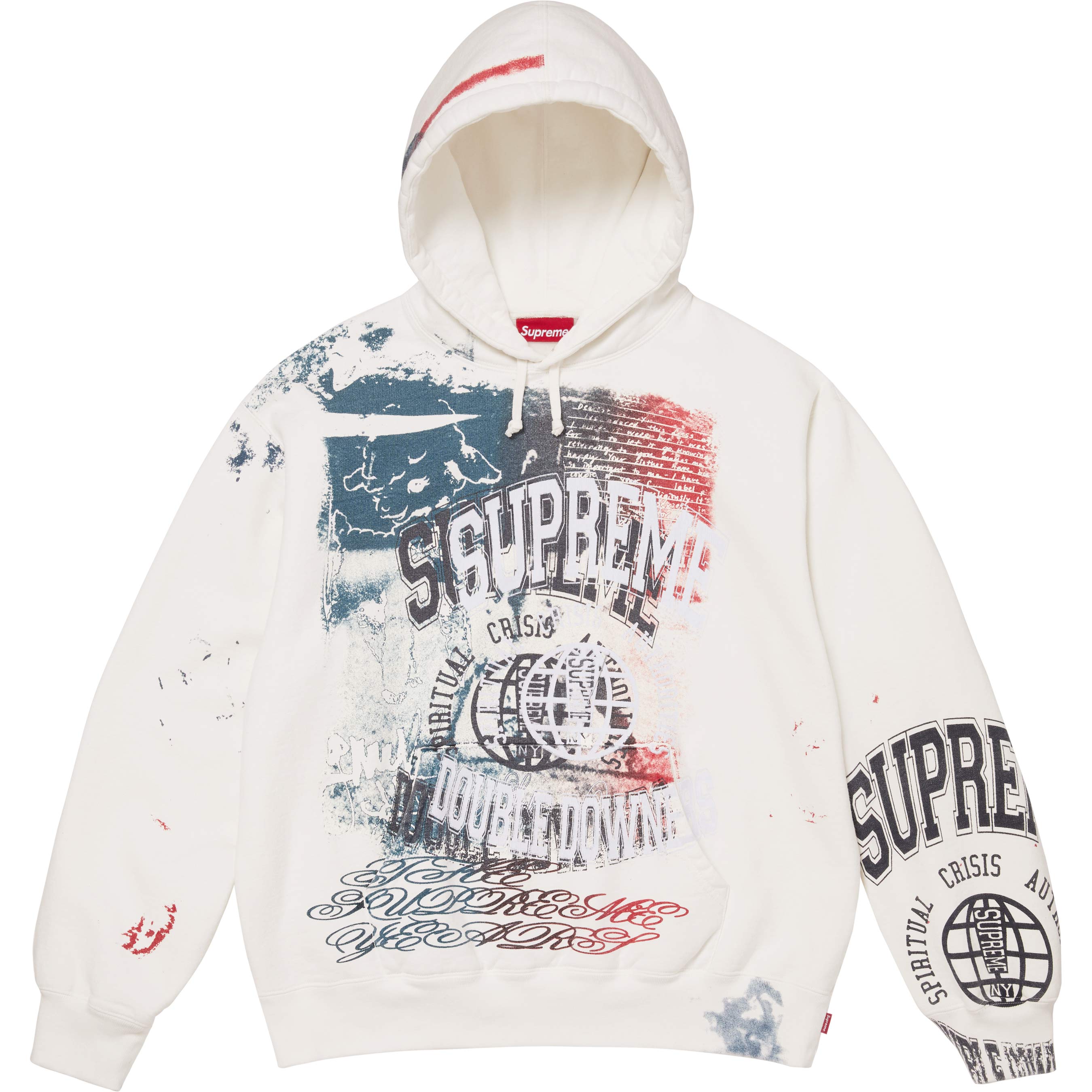 Overprint Hooded Sweatshirt - Shop - Supreme
