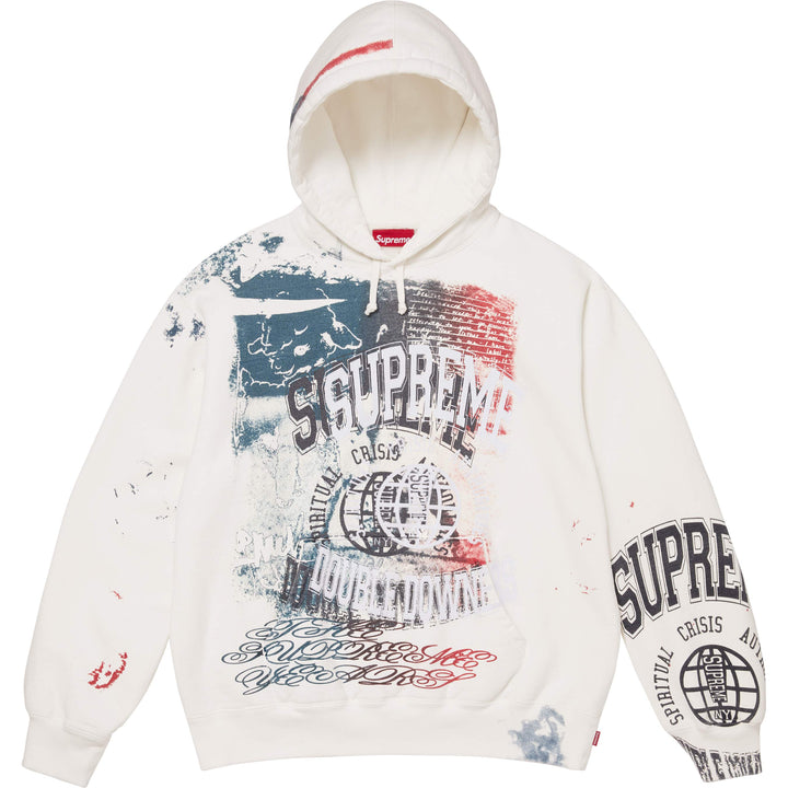 トップス supreme Overprint Hooded Sweatshirt - Shop - Supreme