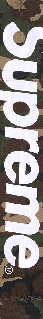 Satin Appliqué Hooded Sweatshirt