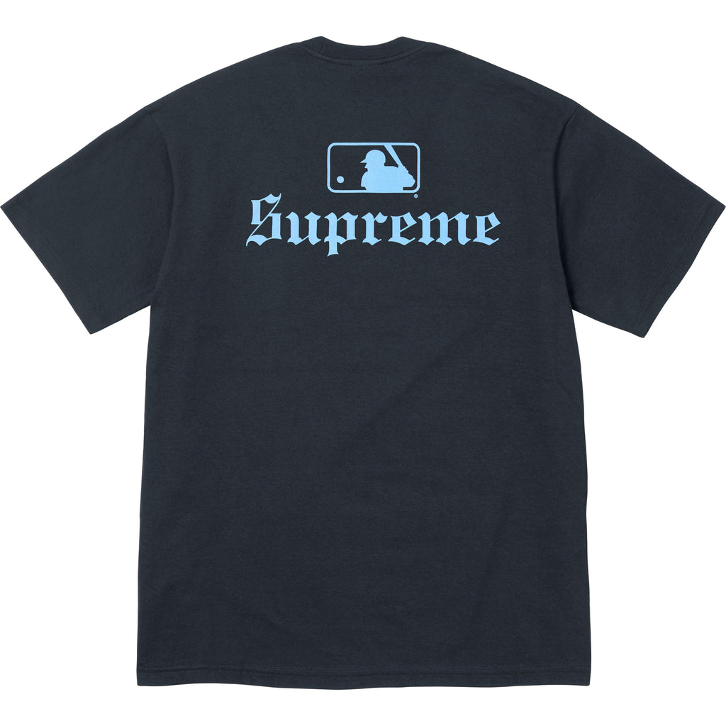 Supreme  White Tee ネイビー Supreme®/MLB Teams Tee - Shop - Supreme