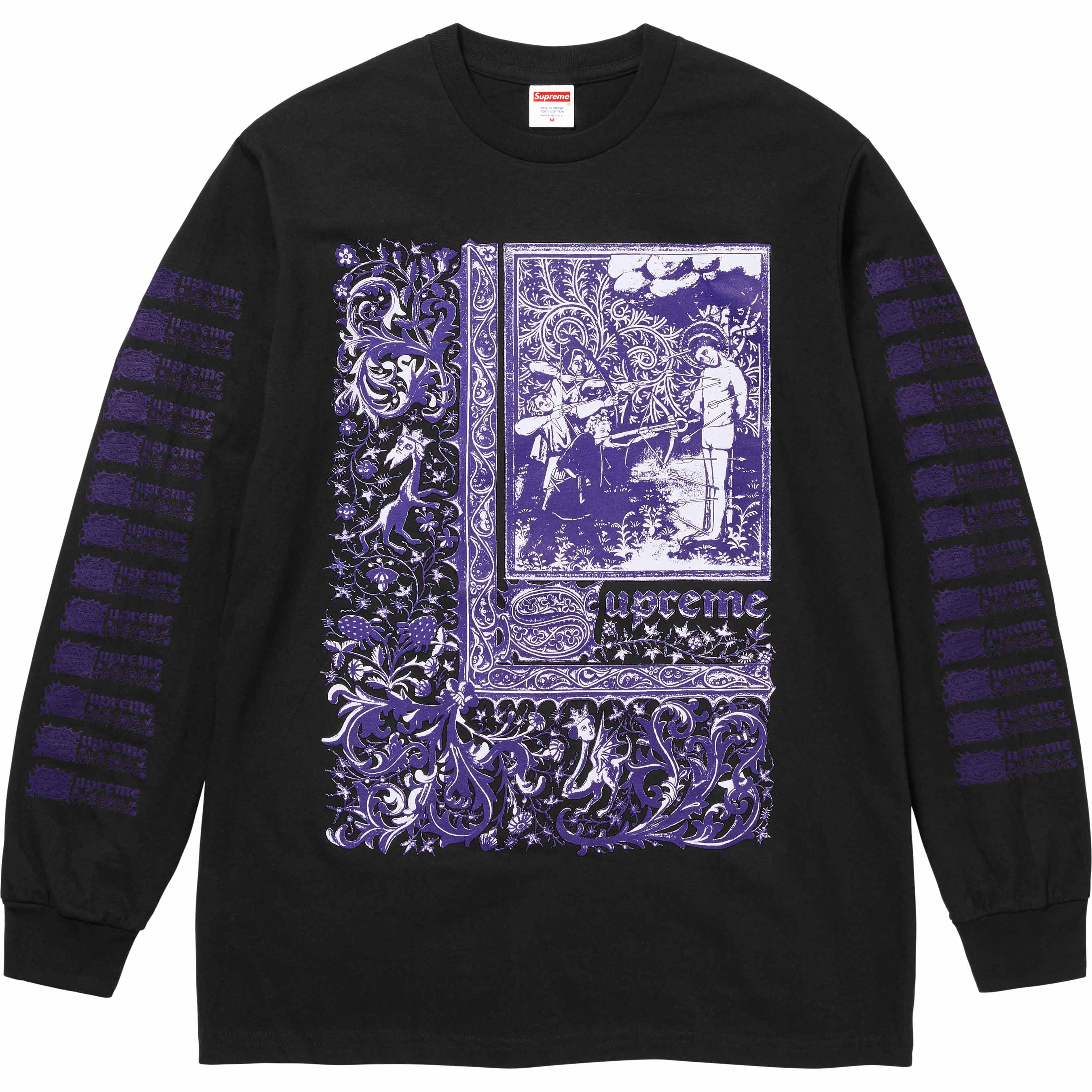 Supreme Saint Sebastian L S Tee Black XL 素晴らしい - トップス