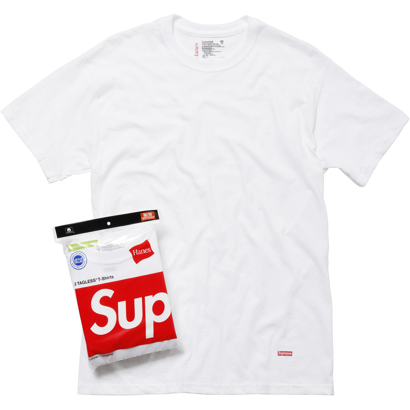 Supreme x Hanes 3 Pack White T-Shirts