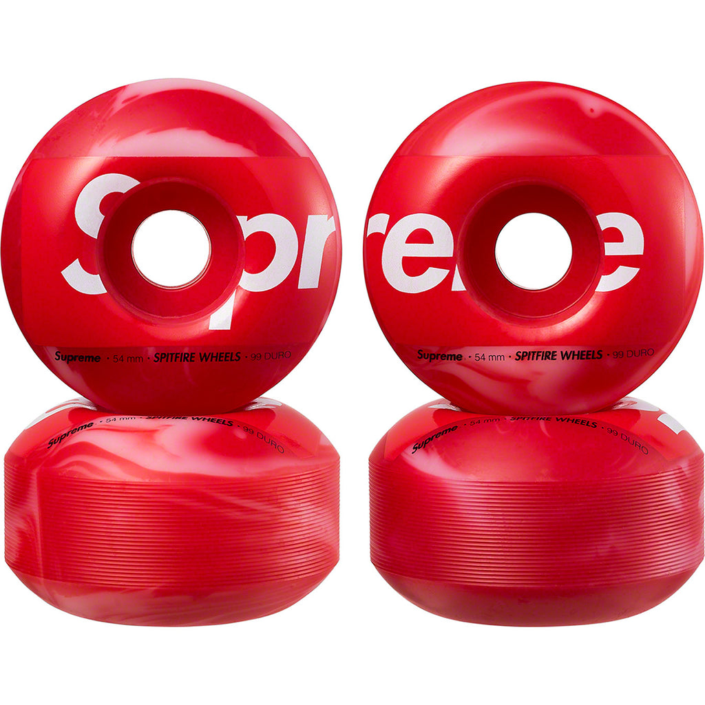 Supreme SPITFIRE 99A ウィール 54mm SUPREME Spitfire Shop Wheels 54mm 99A Classic Urethane Red/White
